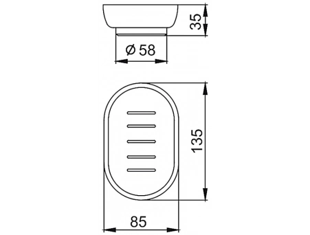 Запасная мыльница Frap F751 стеклянная - фото 2