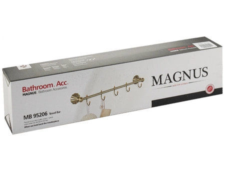 Вешалка Magnus 95206 на 5 крючков бронзовая - фото 4