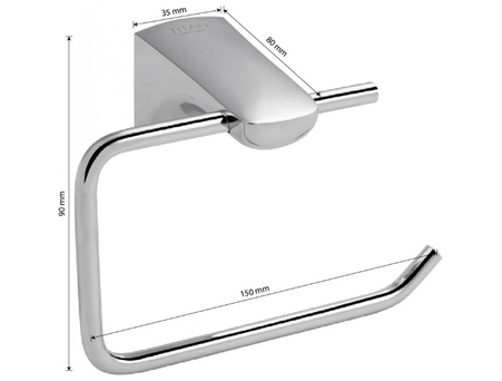 Держатель для туалетной бумаги Titan 77002 хромированный - фото 4