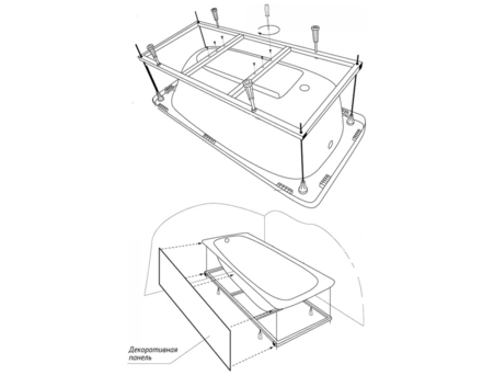 Акриловая ванна Riho Miami 150x70 (с каркасом, экраном) B058001005 - фото 10