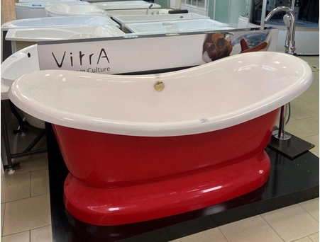 Ванна из искусственного камня Astra Form Мальборо 190x86x80 красный металлик - фото 2