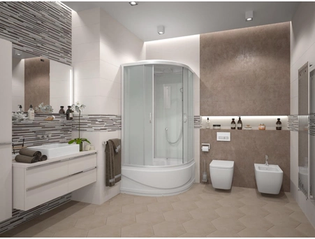 Душевая кабина Erlit ER 3509TP-C3-RUS 90x90 с высоким поддоном, матовым стеклом - фото 2