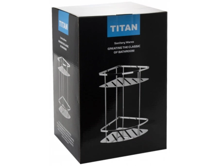 Полка угловая Titan 77351 двухъярусная (хром) - фото 7