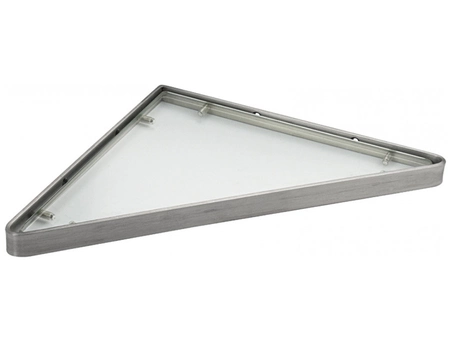 Полка угловая GFmark 80010 антивандальная (стекло в рамке)