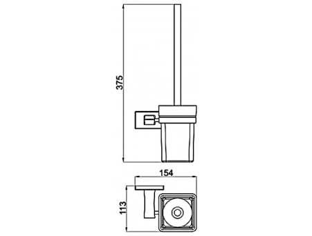 Настенный ершик для унитаза Gappo G07-6 G0710-6 черный матовый - фото 2