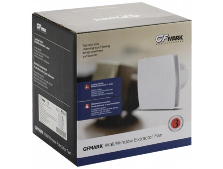 Вытяжной вентилятор GFmark 5004 квадратный, белый Ø100 мм 34 дБ (с обратным клапаном) - фото 8