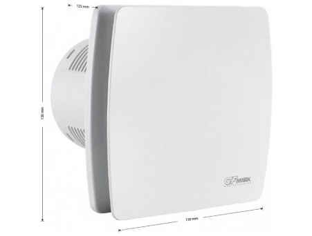 Вытяжной вентилятор GFmark 5004 квадратный, белый Ø100 мм 34 дБ (с обратным клапаном) - фото 7
