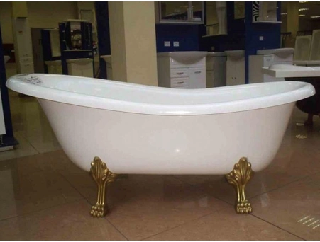 Ванна из искусственного камня Astra Form Роксбург 170x82x65 на белых ножках - фото 15