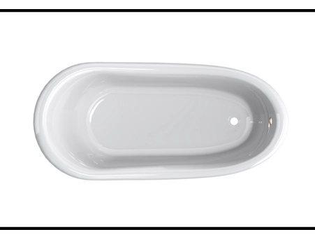 Ванна из искусственного камня Astra Form Роксбург 170x82x65 на белых ножках - фото 4