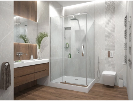 Душевой уголок Alex Baitler AB214-120 120x90 хромированный профиль, прозрачное стекло - фото 5