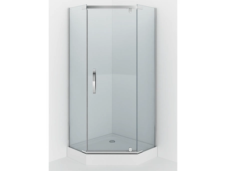 Душевой уголок Alex Baitler AB215-90 90x90 хромированный профиль, прозрачное стекло