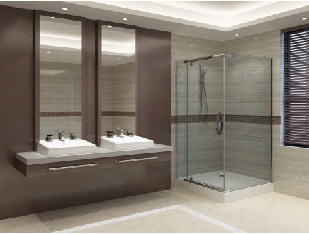Душевой уголок Alex Baitler AB244-90 90x90 хромированный профиль, тонированное стекло - фото 5