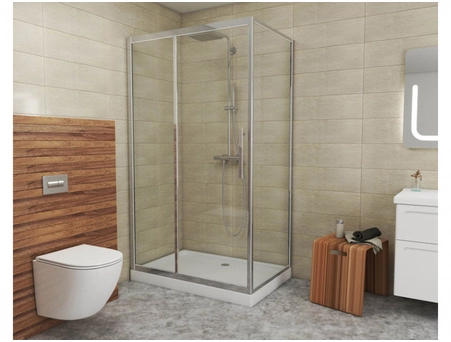 Душевой уголок Grossman Pragma PR-120SQL 120x80 профиль хромированный, прозрачное стекло