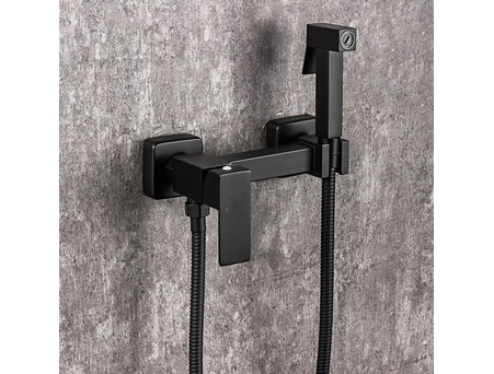 Гигиенический душ со смесителем Frap F7504-6 черный матовый - фото 2