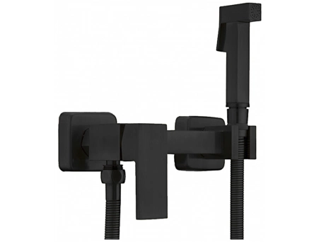 Гигиенический душ со смесителем Frap F7504-6 черный матовый