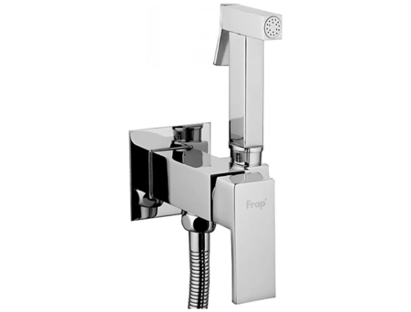 Встраиваемый смеситель с гигиеническим душем Frap F7506 хромированный
