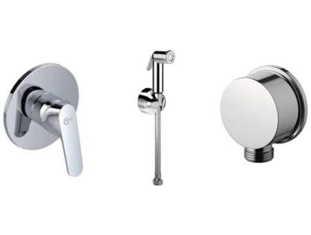Встраиваемый смеситель с гигиеническим душем Ideal Standard B0040AA хромированный - фото 2