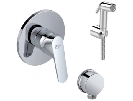 Встраиваемый смеситель с гигиеническим душем Ideal Standard B0040AA хромированный