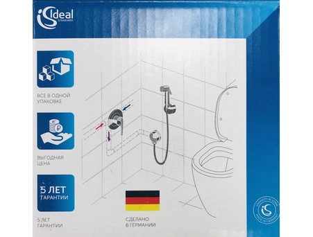 Встраиваемый смеситель с гигиеническим душем Ideal Standard B0040AA хромированный - фото 9