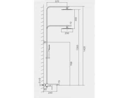 Душевая стойка со смесителем Frap F24804 из нержавеющей стали - фото 5