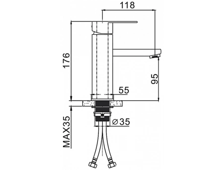 Смеситель для раковины Frap F10805 из нержавеющей стали - фото 9