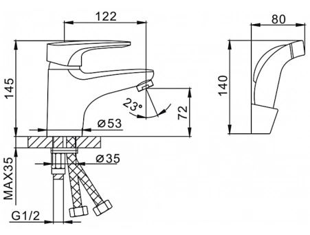 Смеситель для раковины Frap F1268 с гигиеническим душем (хром) - фото 13