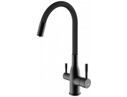 Смеситель для кухни Frap F4396-6 черный (под питьевую воду)