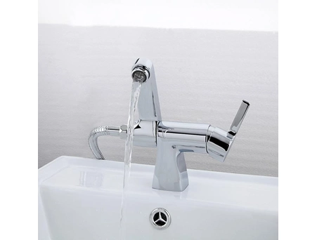 Смеситель для раковины Gappo Chanel G1204 с душевой лейкой, хромированный - фото 6