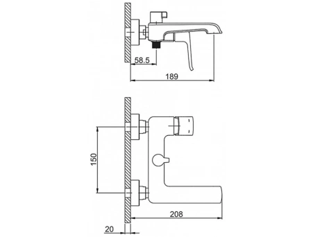 Смеситель для ванны Gappo Aventador G3250-8 хромированный - фото 14