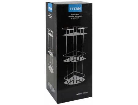 Полка угловая Titan 77355 трехъярусная (хром) - фото 6