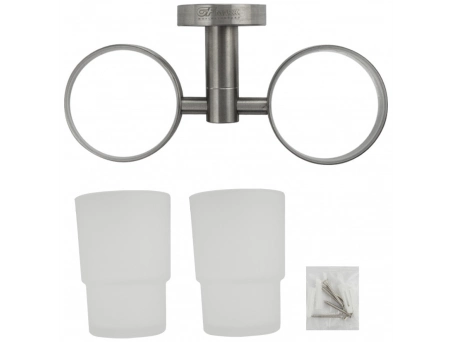 Стакан двойной GFmark 80160 нержавеющая сталь - фото 3