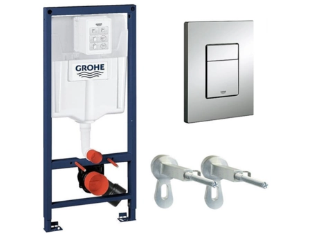 Инсталляция для унитаза Grohe Rapid SL 38772001 3 в 1 с квадратной клавишей смыва - фото 6