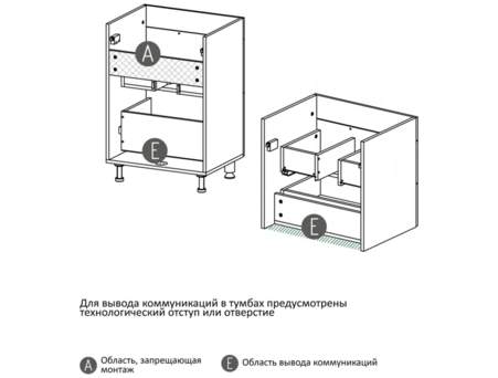 Тумба с раковиной Aura Токио 100-2 дверь подвесная - фото 11