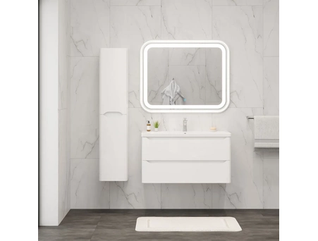 Зеркало Aura мебель Бергамо 80x70 овал (LED) с подогревом, сенсорное - фото 4