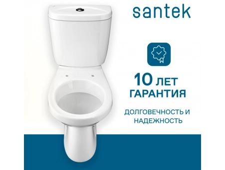 Унитаз-компакт Santek Анимо с вертикальным выпуском, эконом 1 режим, сиденье из полипропилена 1WH110038 - фото 6