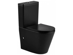 Унитаз-компакт Azario Vetro AZ-2149-MB матовый черный, безободковый