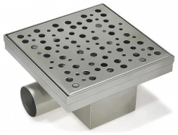 Душевой трап Tim BAD411502 15x15 см (комбинированный затвор)
